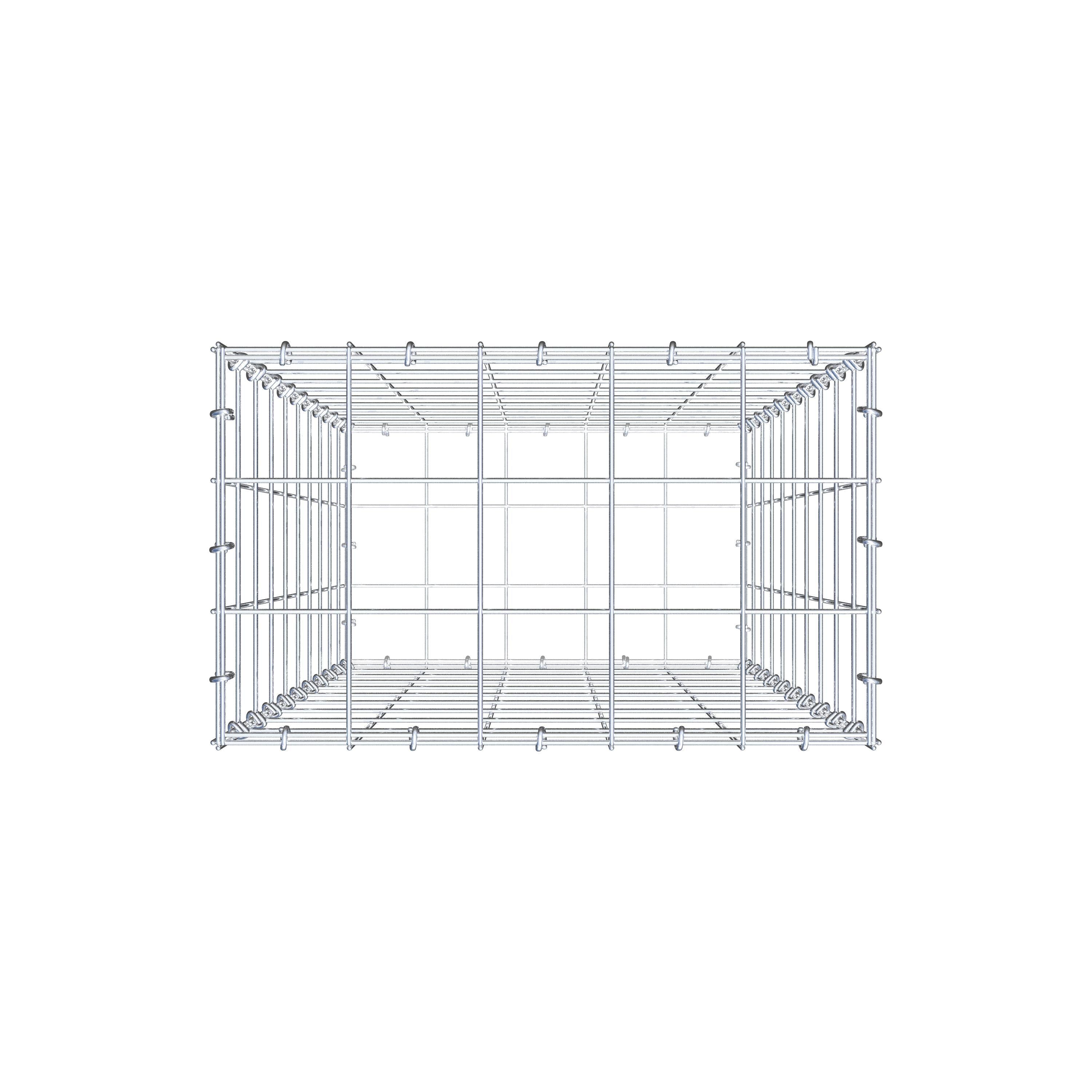 Gabion 100 cm x 50 cm x 30 cm (L x H x D), maskestørrelse 10 cm x 10 cm, C-ring