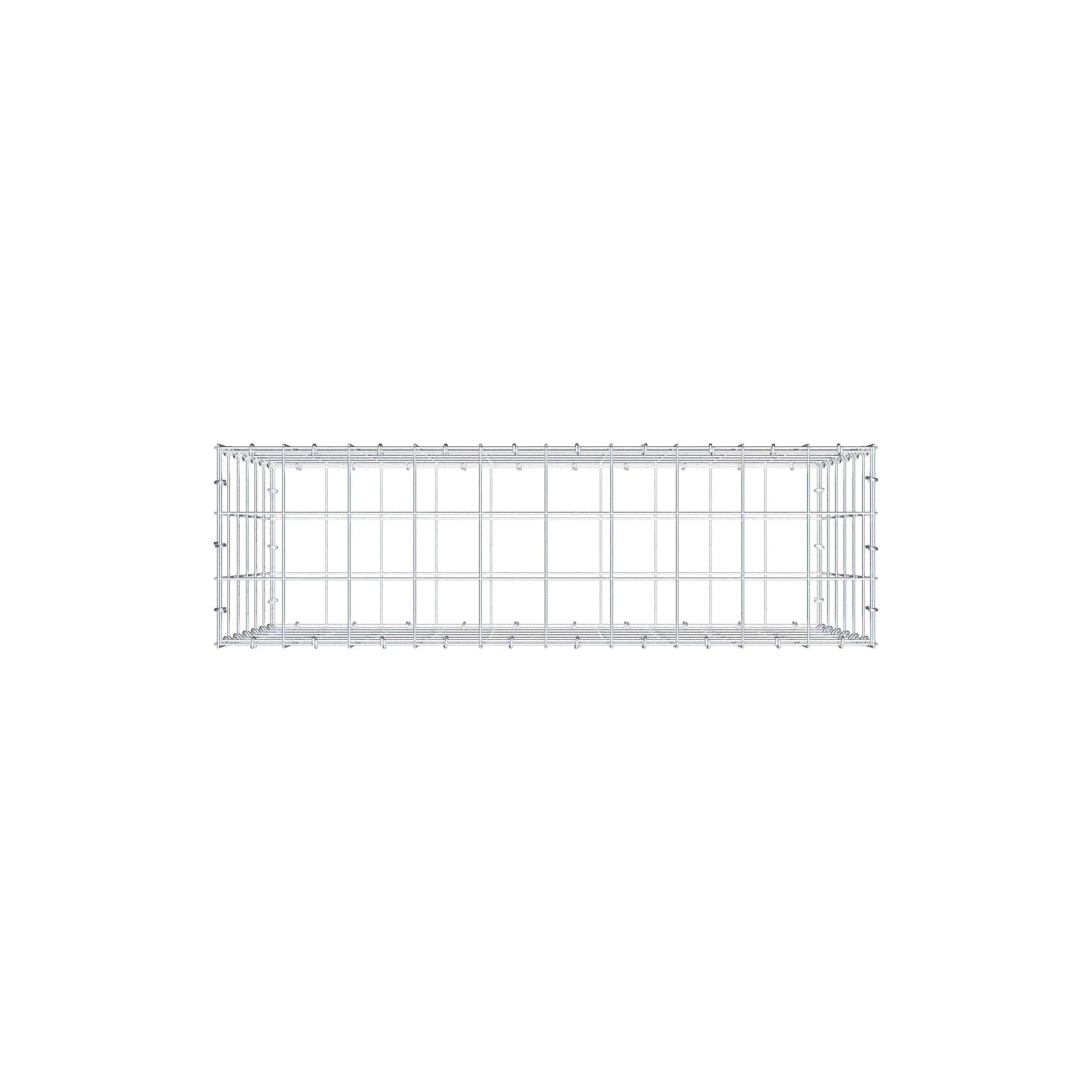 Schanskorf 100 cm x 60 cm x 30 cm (L x H x D), maaswijdte 10 cm x 10 cm, C-ring