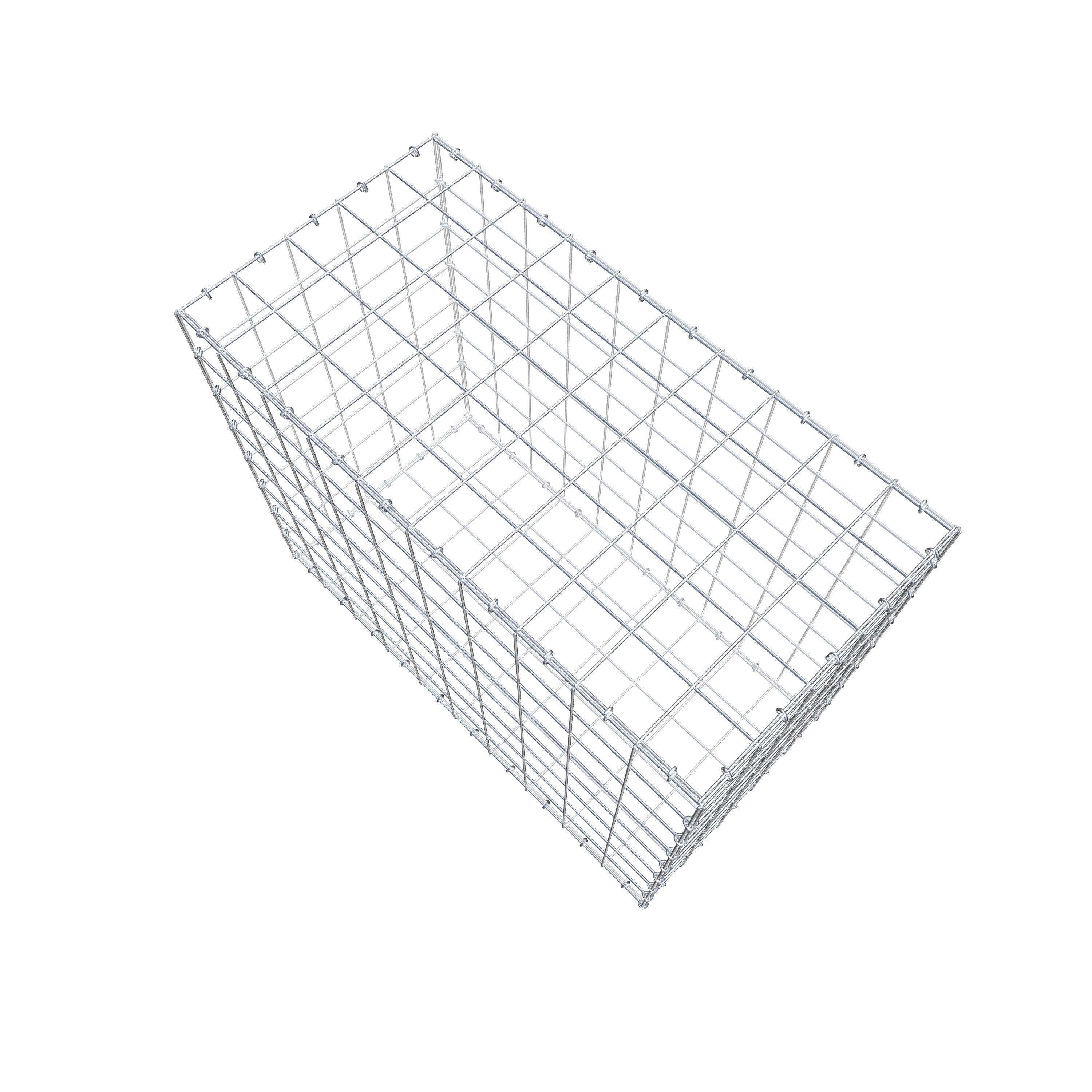 Schanskorf 100 cm x 80 cm x 50 cm (L x H x D), maaswijdte 10 cm x 10 cm, C-ring
