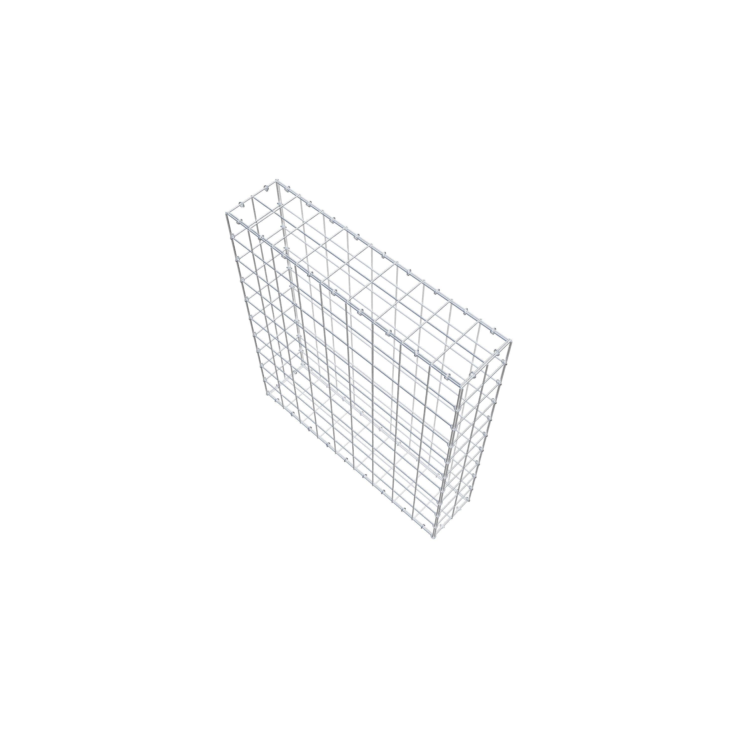 Gabion 100 cm x 90 cm x 20 cm (L x H x P), mailles 10 cm x 10 cm, anneau en C