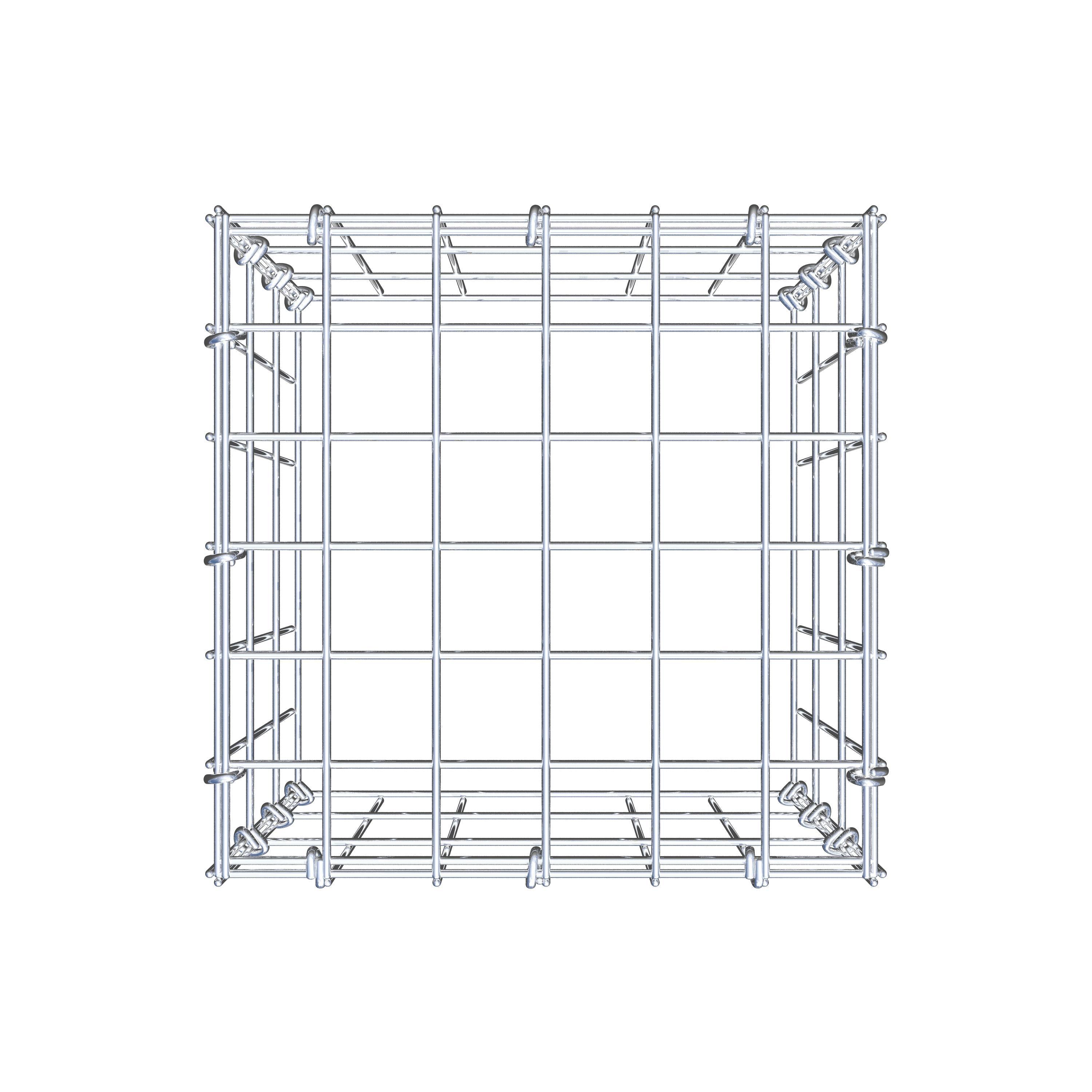 Gabbione aggiuntivo tipo 3 30 cm x 30 cm x 30 cm (L x H x P), maglia 5 cm x 10 cm, anello a C