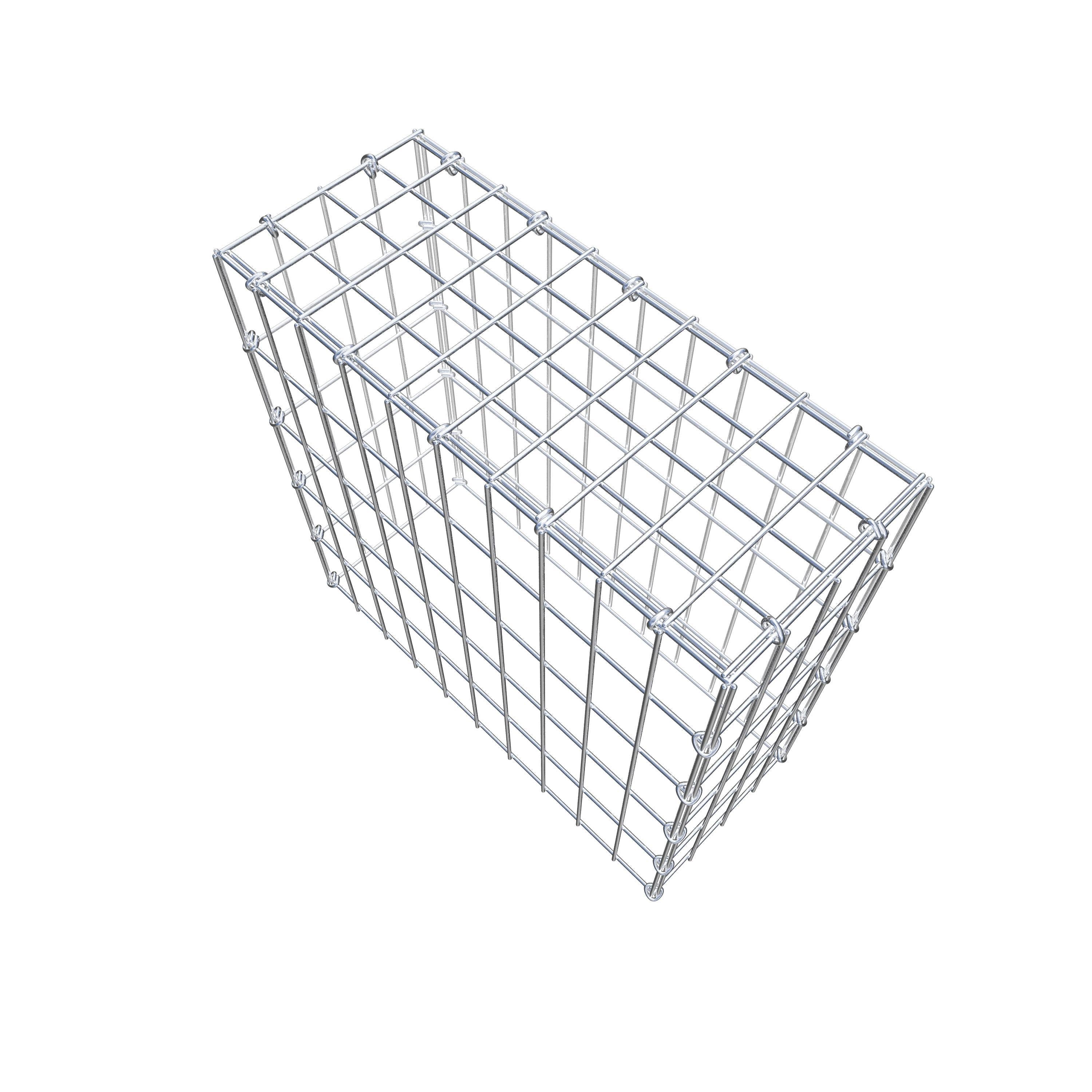 Mounted gabion type 3 50 cm x 50 cm x 20 cm (L x H x D), mesh size 5 cm x 10 cm, C-ring
