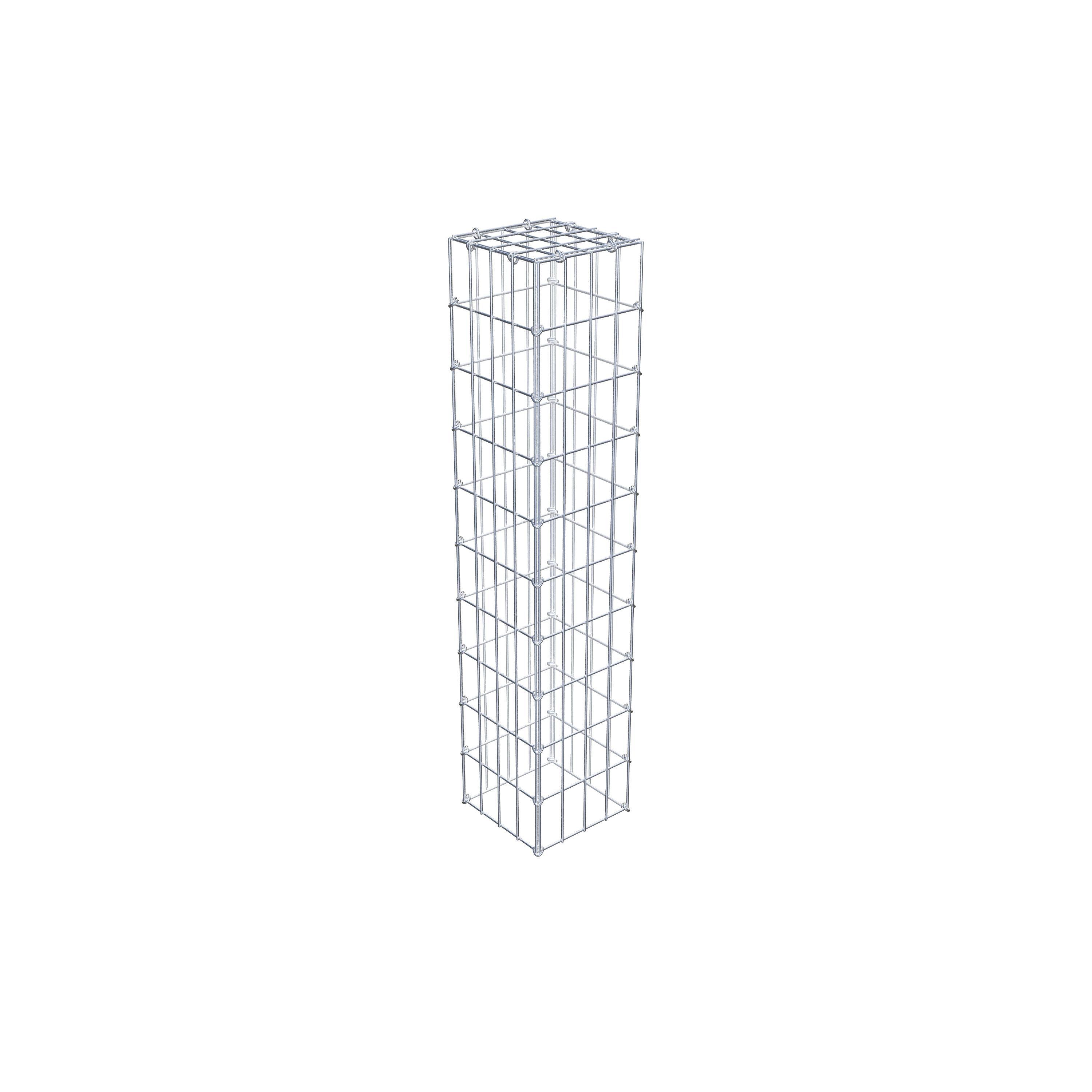 Typ 3 påbyggnadsgabion 100 cm x 20 cm x 20 cm (L x H x D), maskstorlek 5 cm x 10 cm, C-ring