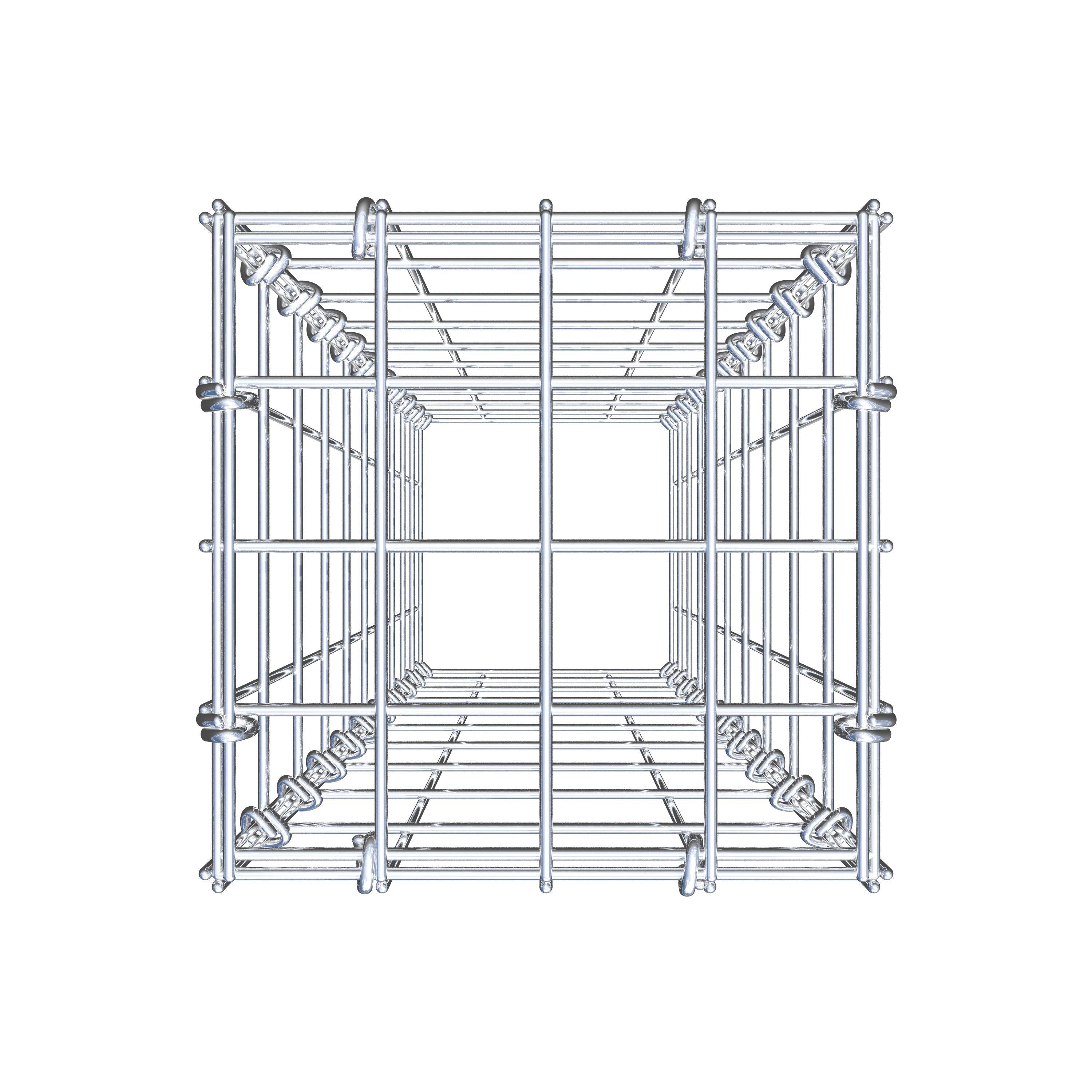Typ 3 påbyggnadsgabion 100 cm x 20 cm x 20 cm (L x H x D), maskstorlek 5 cm x 10 cm, C-ring