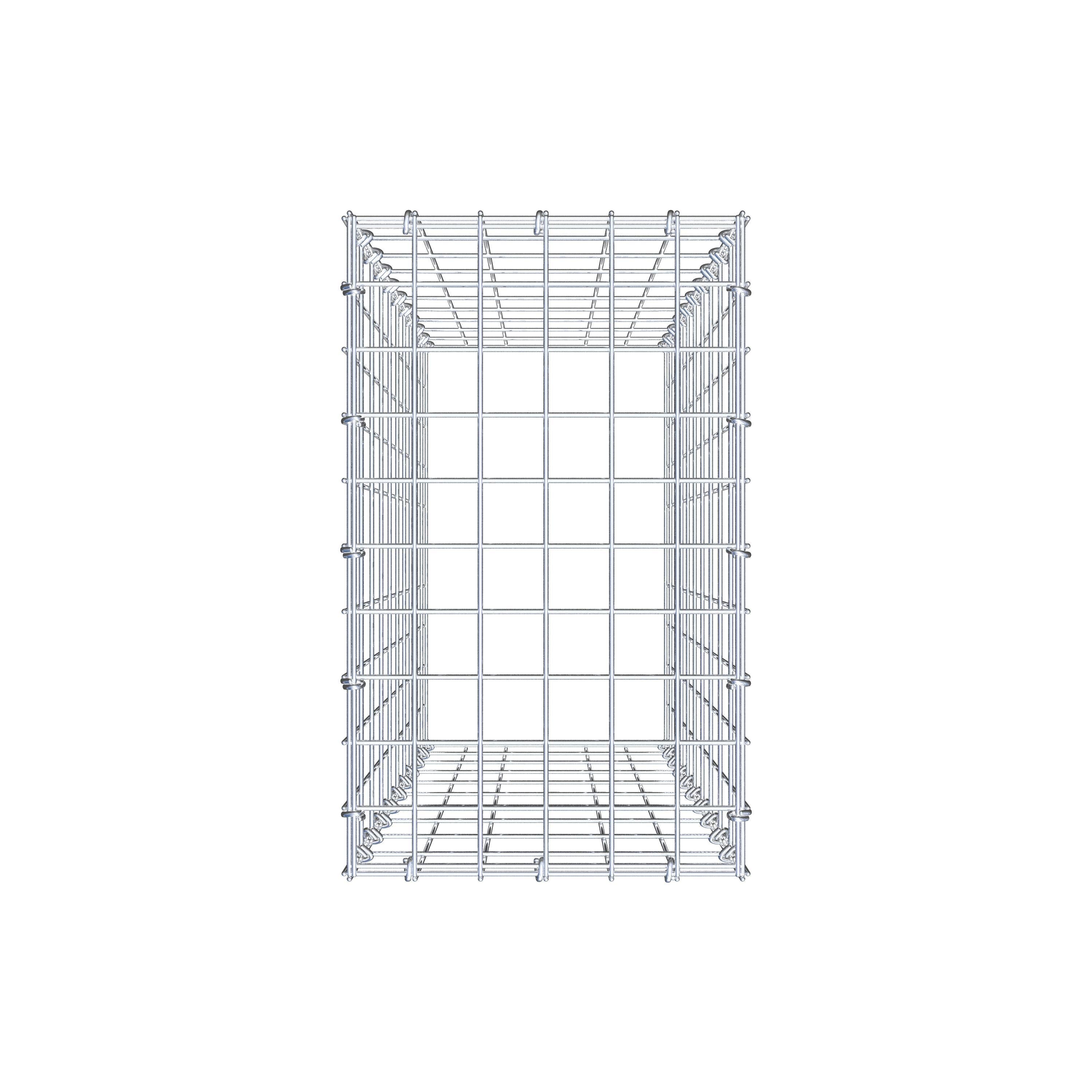 Fourche rapportée type 3 100 cm x 30 cm x 50 cm (L x H x P), mailles 5 cm x 10 cm, anneau C