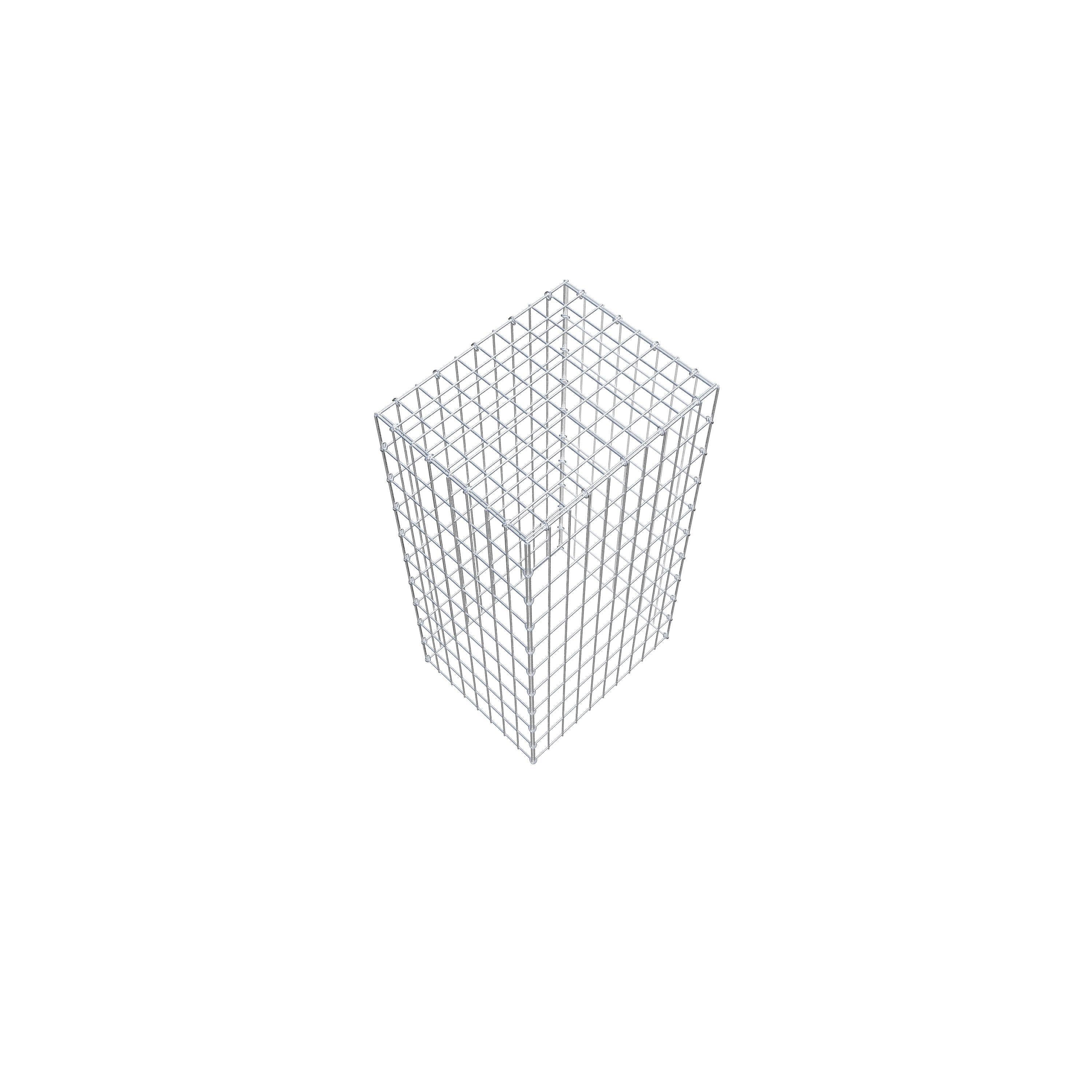 Type 3 oplegkorf 100 cm x 40 cm x 50 cm (L x H x D), maaswijdte 5 cm x 10 cm, C-ring