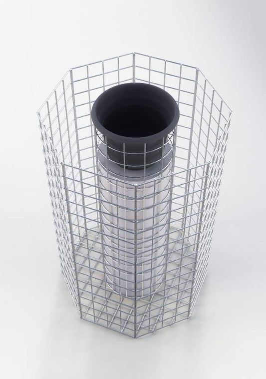 Colonne de fleurs octogonale hauteur 62 cm MW 5 x 5 cm, galvanisé à chaud, pot inclus