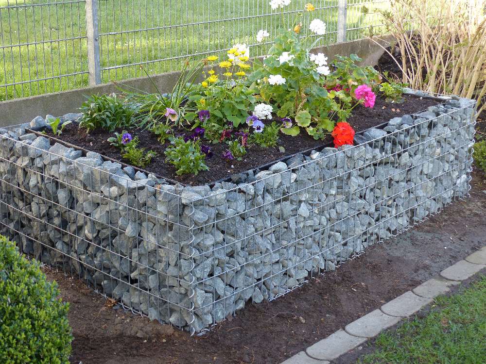 Parterre surélevé en gabions sur mesure – maille 5x10cm