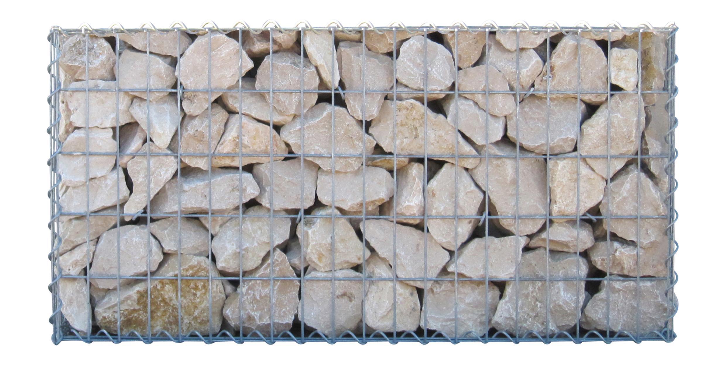 Schanskorf 100 cm x 80 cm x 50 cm (L x H x D), maaswijdte 5 cm x 10 cm, spiraalvormig