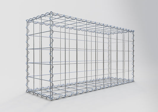 Lot de 2 gabions 100 cm x 50 cm x 30 cm (L x H x P), mailles 10 x 10 cm, spirale