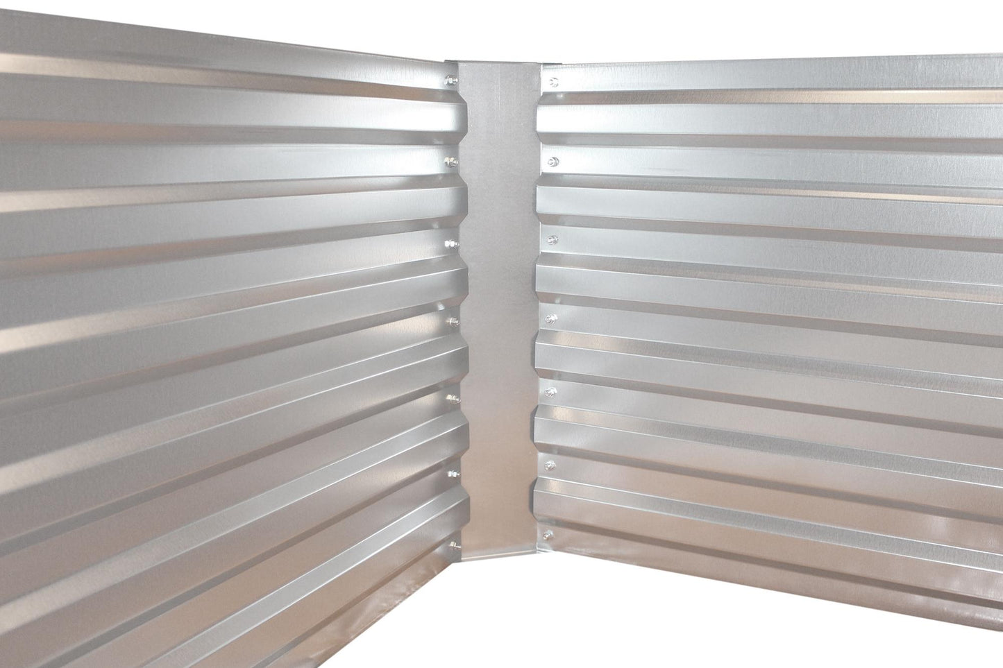 Cama elevada em chapa galvanizada com tampo - Dimensões sem tampo: 184 x 60 x 90 cm (C x A x P, dimensões de plantação)