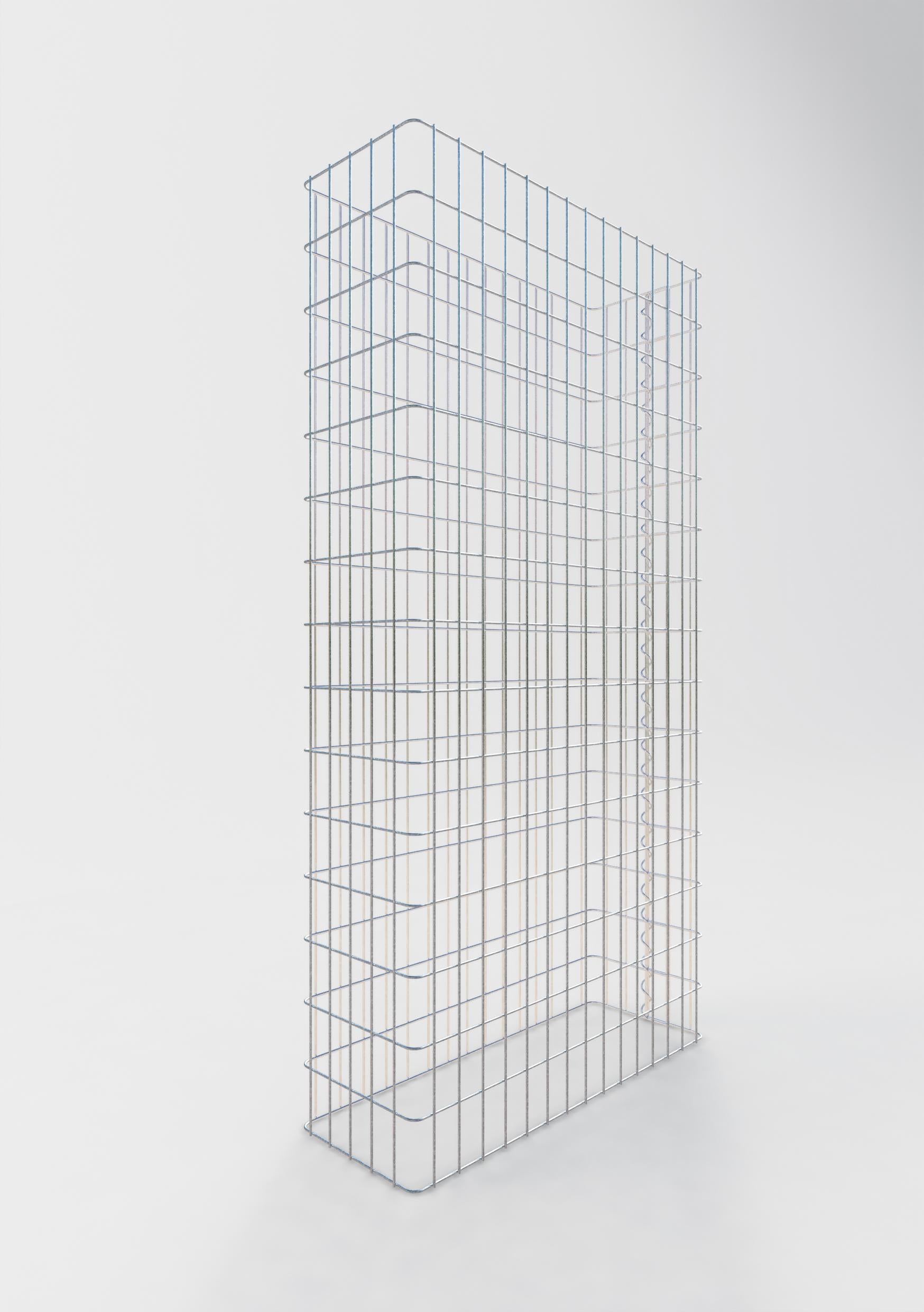 Clôture en gabion Longueur 77 cm, hauteur 160 cm, profondeur 27 cm, mailles 5 x 10 cm