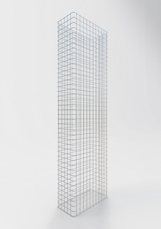 Comprimento da cerca de gabião 57 cm, altura 180 cm, profundidade 27 cm, tamanho da malha 5 x 5 cm