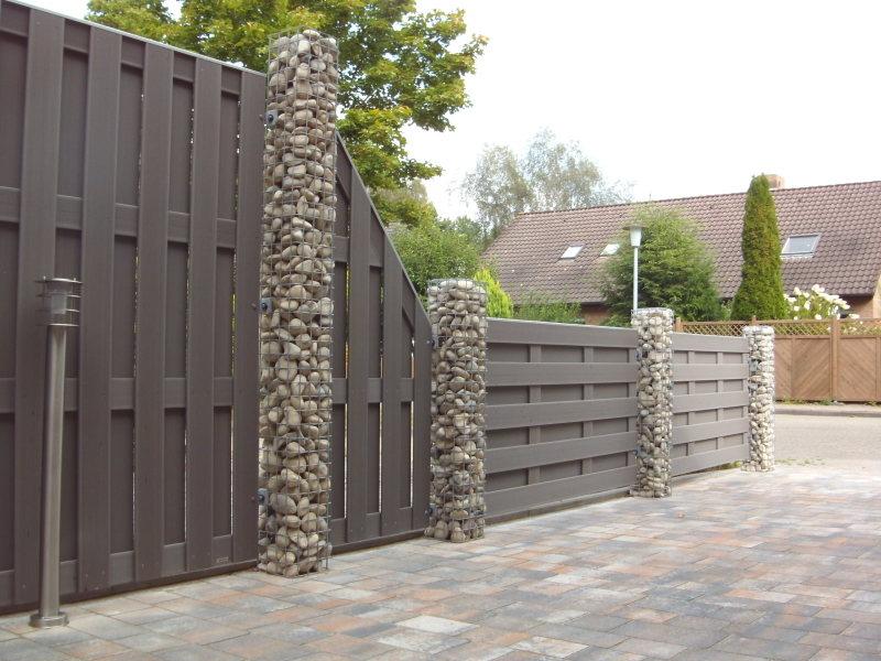Colonne de gabion 22 x 22 cm MW 5 x 5 cm carré