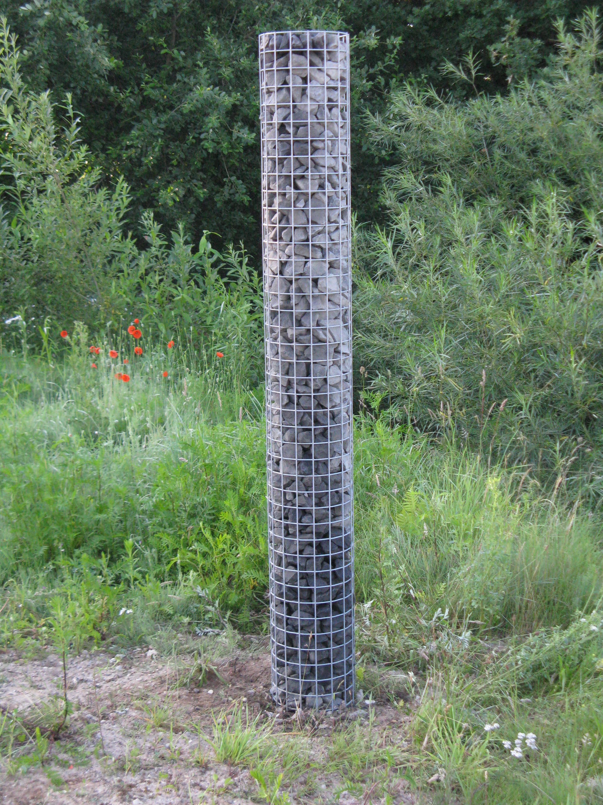 Gabionensäule Durchmesser 37 cm MW 5 x 5 cm rund