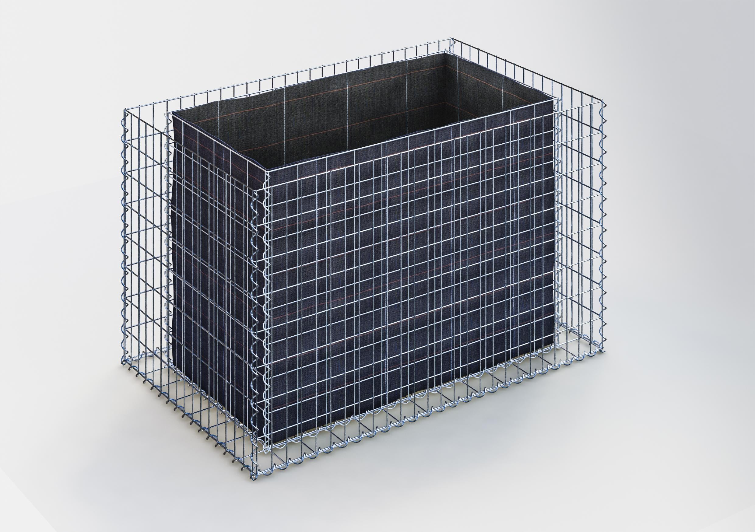 Højseng firkantet 130 cm x 80 cm x 80 cm (L x H x D), maskestørrelse 5 x 10 cm, vægtykkelse 10 cm