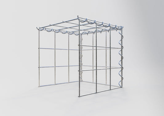 Gabião tipo 4 30 cm x 30 cm x 30 cm (C x A x P), malhagem 10 cm x 10 cm, espiral