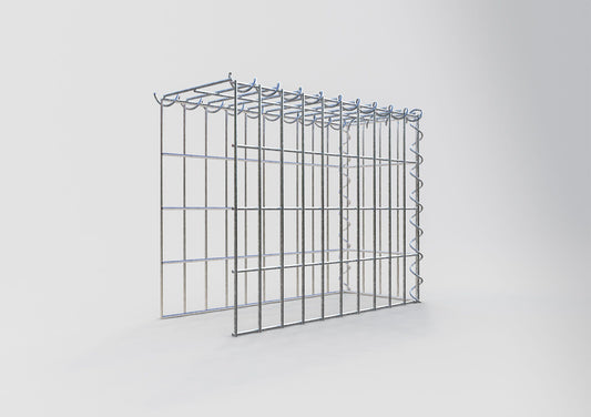 Gabião tipo 4 50 cm x 40 cm x 20 cm (C x A x P), malhagem 5 cm x 10 cm, espiral