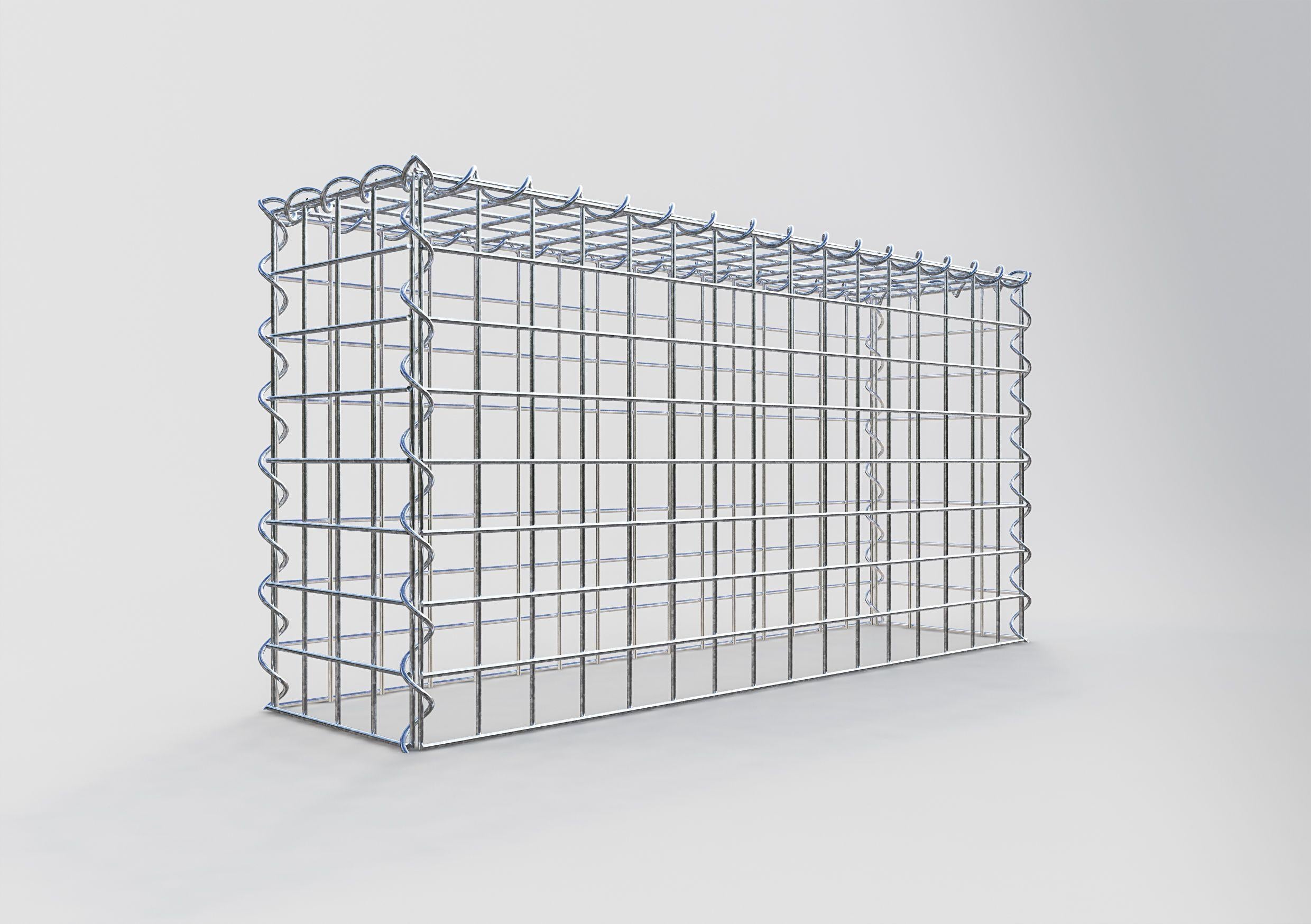 Gabion rapporté type 3 80 cm x 40 cm x 20 cm (L x H x P), mailles 5 cm x 5 cm, spirale