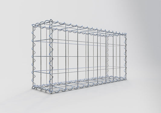 Gavión 80 cm x 40 cm x 20 cm (L x A x P), luz de malla 10 cm x 10 cm, en espiral