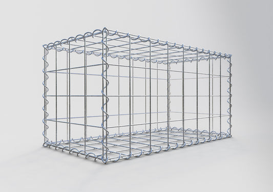 Gavión 80 cm x 40 cm x 40 cm (L x A x P), luz de malla 10 cm x 10 cm, en espiral