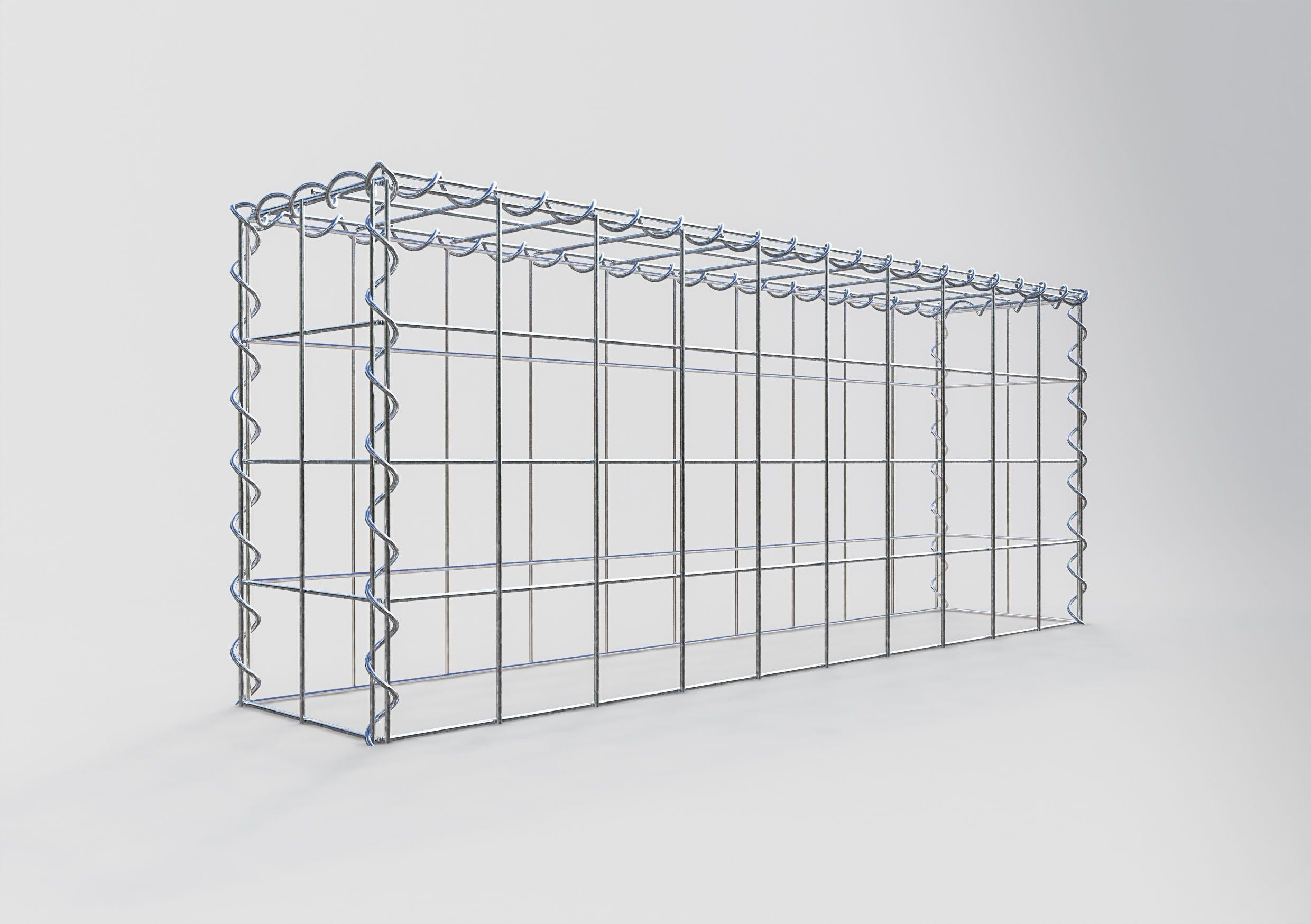 Gabion rapporté type 3 100 cm x 40 cm x 20 cm (L x H x P), mailles 10 cm x 10 cm, spirale