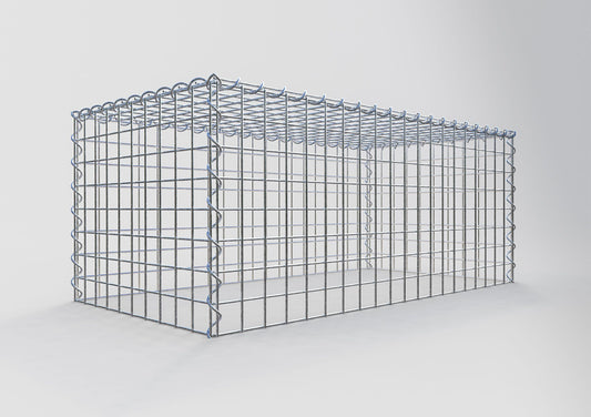 Anbaugabione Typ 3 100 cm x 40 cm x 50 cm (L x H x T), Maschenweite 5 cm x 5 cm, Spirale