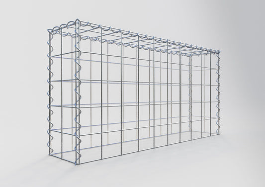 Anbaugabione Typ 3 100 cm x 50 cm x 20 cm (L x H x T), Maschenweite 10 cm x 10 cm, Spirale