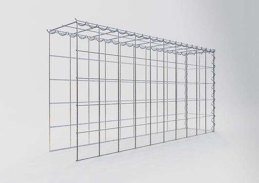 Gabião tipo 4 100 cm x 50 cm x 20 cm (C x A x P), malhagem 10 cm x 10 cm, espiral