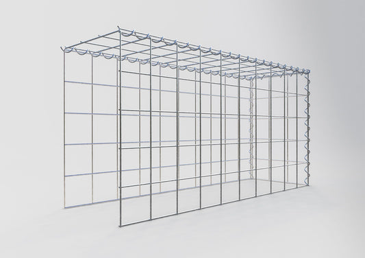 Gabião tipo 4 100 cm x 50 cm x 30 cm (C x A x P), malhagem 10 cm x 10 cm, espiral