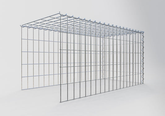 Gabion rapporté type 4 100 cm x 50 cm x 50 cm (L x H x P), mailles 5 cm x 10 cm, spirale