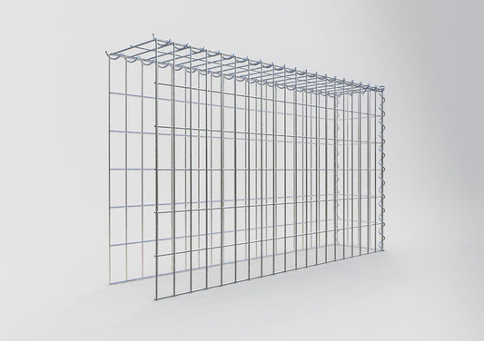 Gabion rapporté type 4 100 cm x 60 cm x 20 cm (L x H x P), mailles 5 cm x 10 cm, spirale