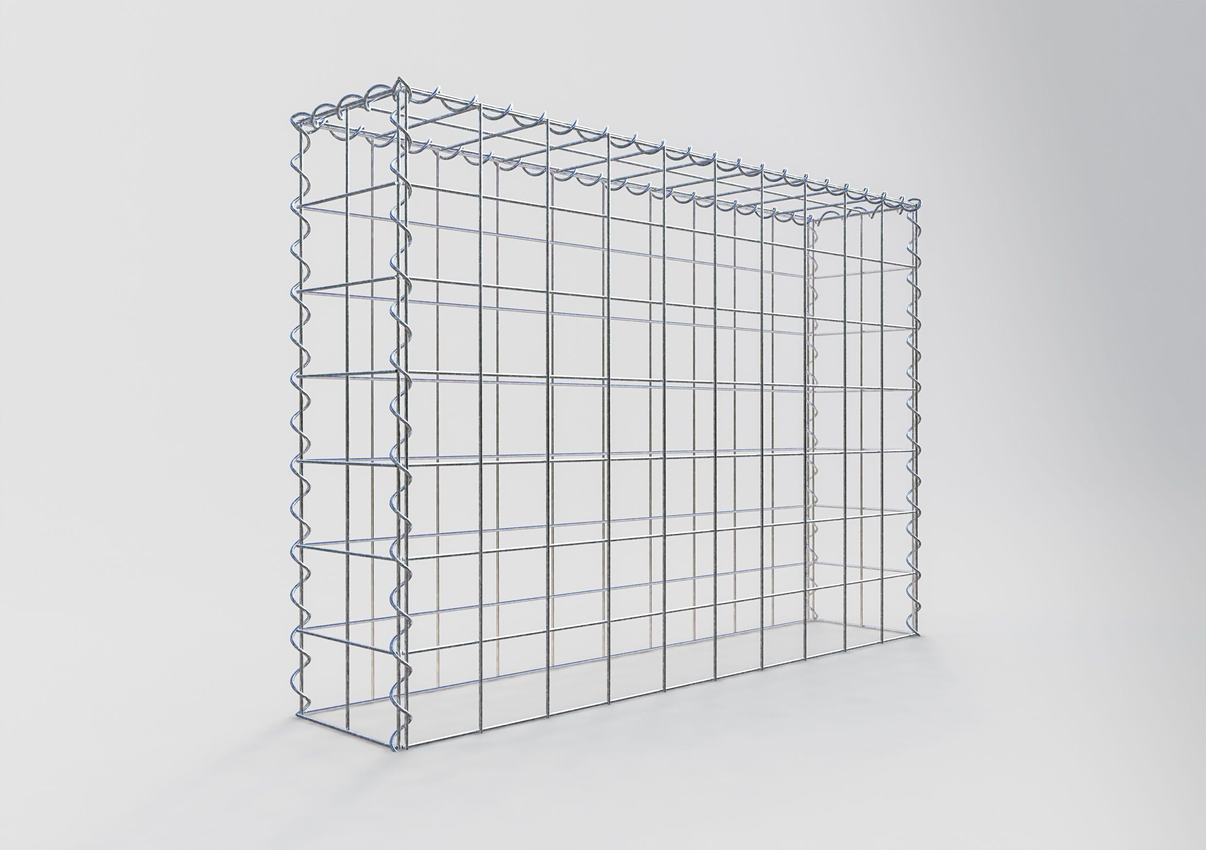 Gabião Tipo 3 100 cm x 70 cm x 20 cm (C x A x P), malhagem 10 cm x 10 cm, espiral