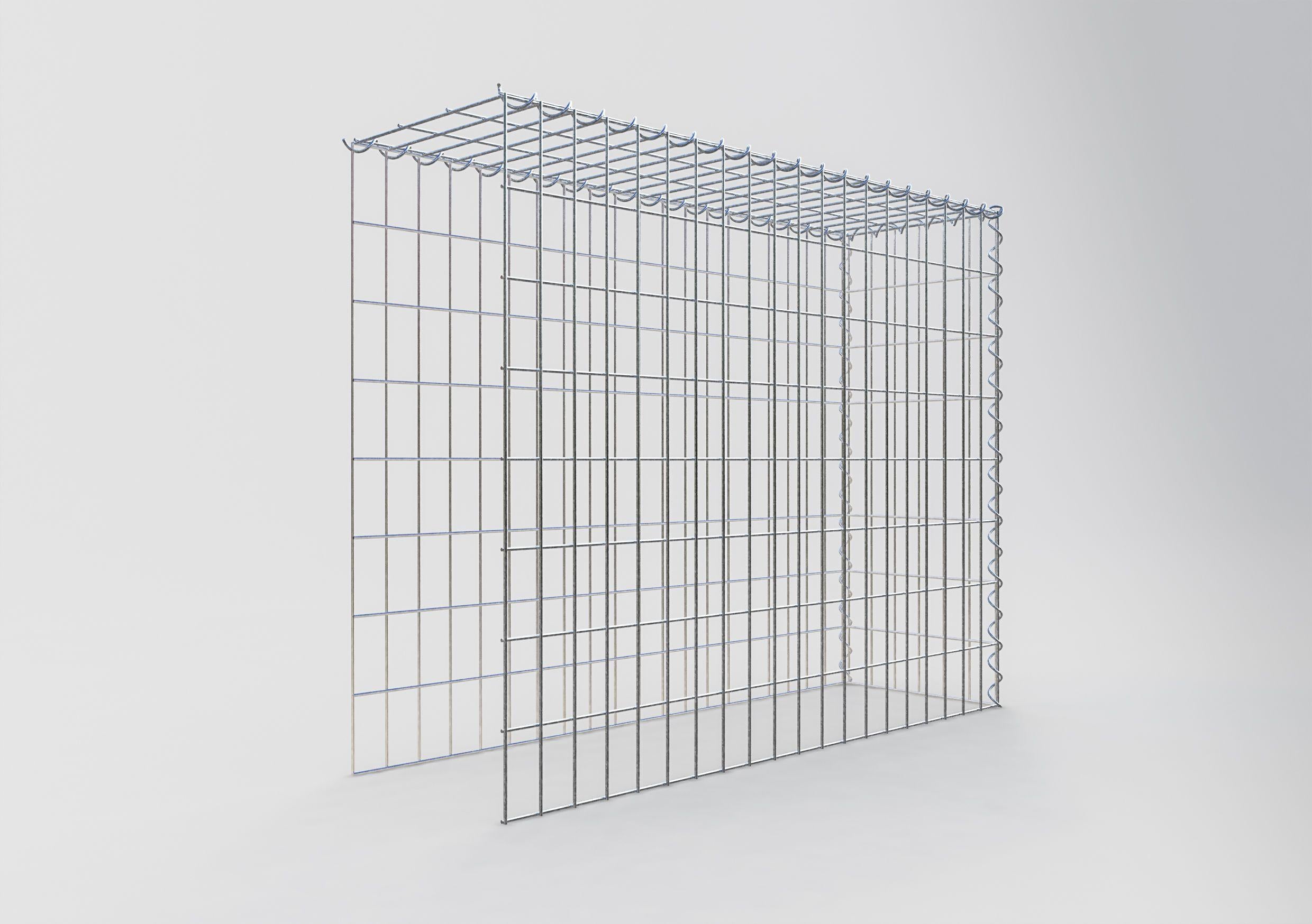 Gabião Tipo 4 100 cm x 80 cm x 30 cm (C x A x P), malhagem 5 cm x 10 cm, espiral