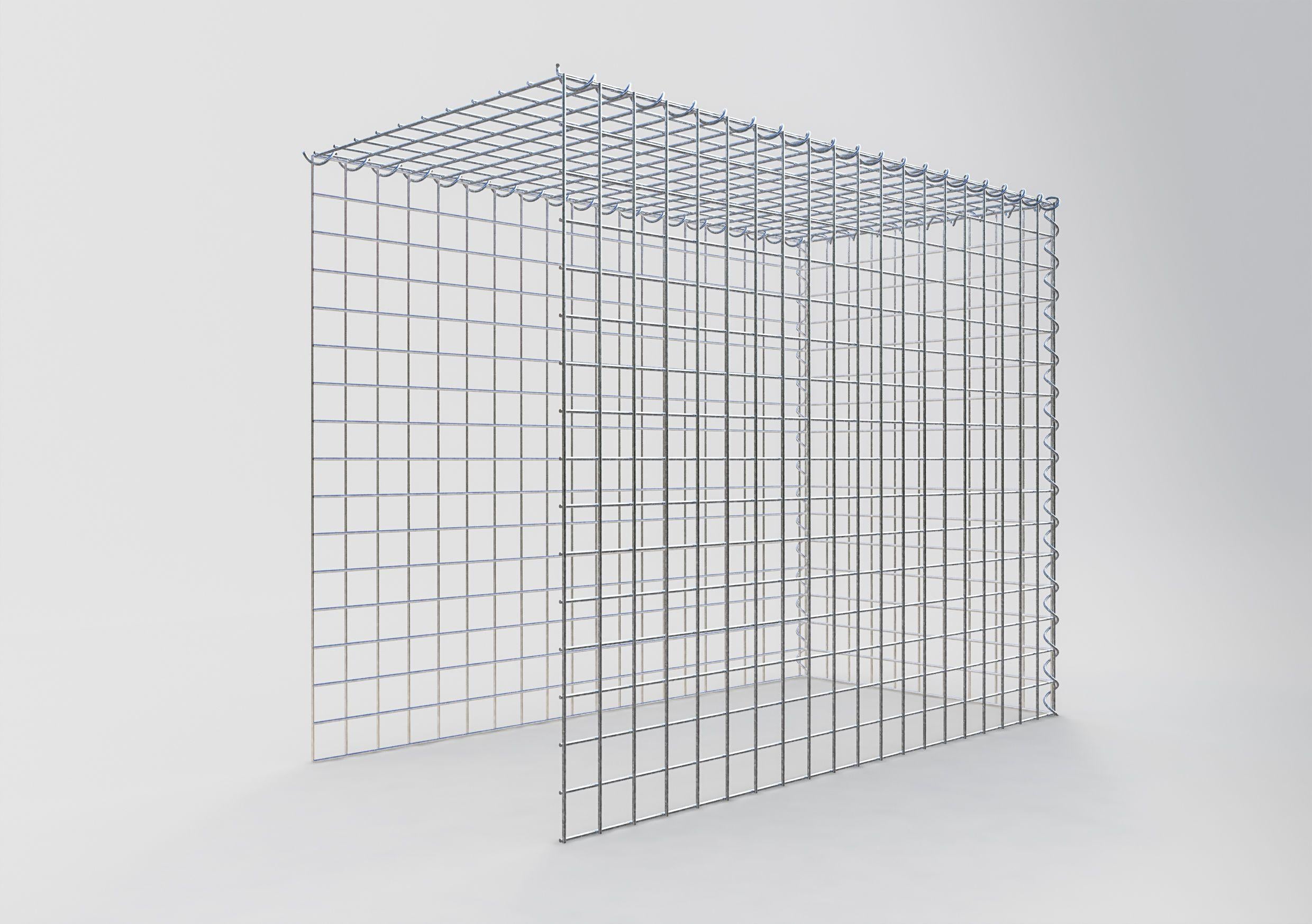 Gabião Tipo 4 100 cm x 80 cm x 50 cm (C x A x P), malhagem 5 cm x 5 cm, espiral