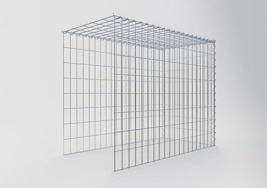 Gabião tipo 4 100 cm x 80 cm x 50 cm (C x A x P), malhagem 5 cm x 10 cm, espiral