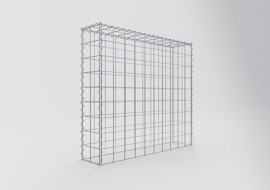 Extra gabion typ 3 100 cm x 90 cm x 20 cm (L x H x D), maskstorlek 10 cm x 10 cm, spiral