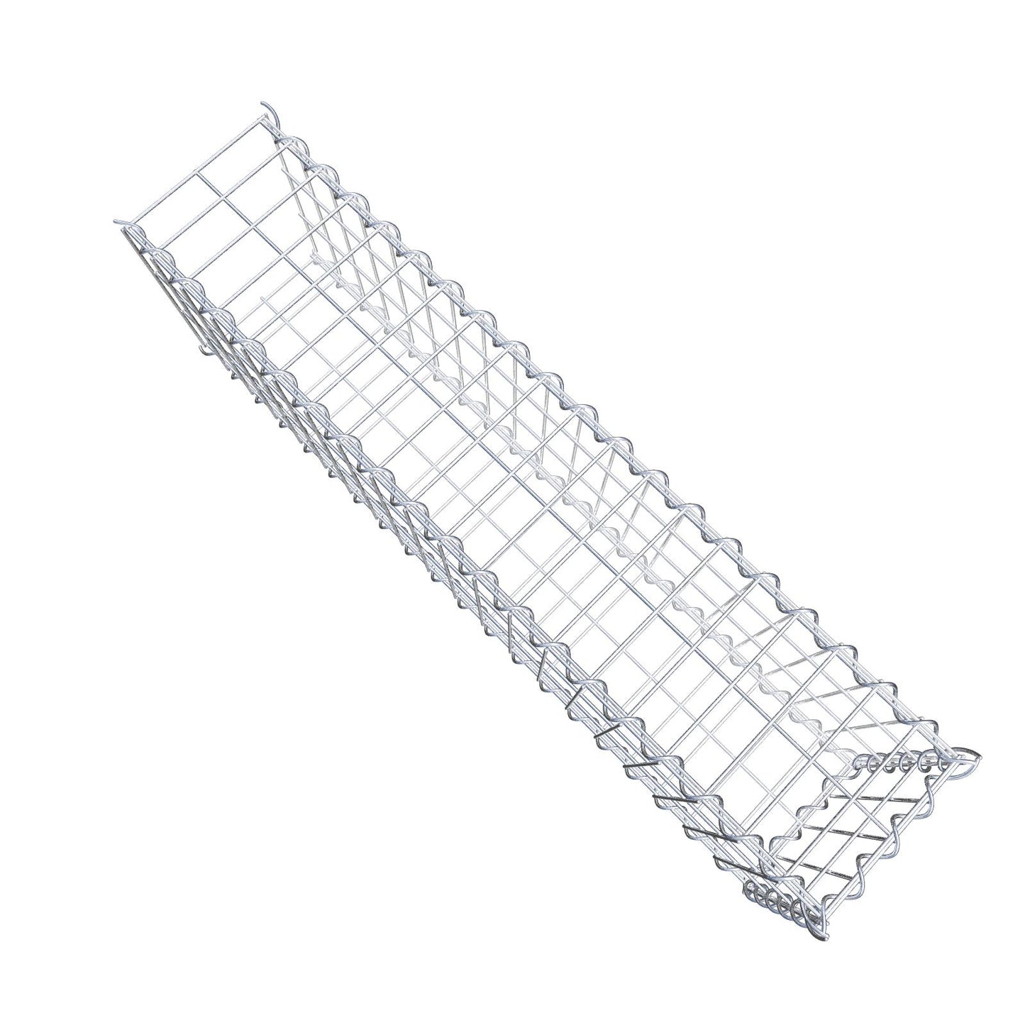 Opvokset gabion type 2 100 cm x 30 cm x 20 cm (L x H x D), maskestørrelse 5 cm x 10 cm, spiral