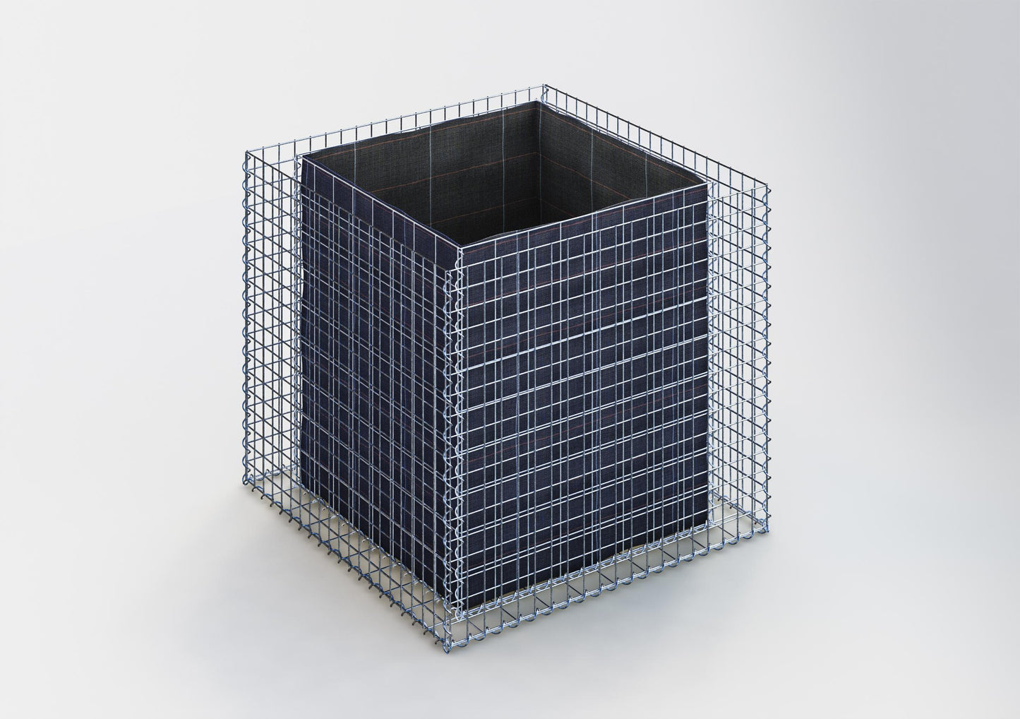 Lecho elevado rectangular 100 cm x 90 cm x 100 cm (largo x alto x fondo), malla 5 x 5 cm, espesor de pared 10 cm