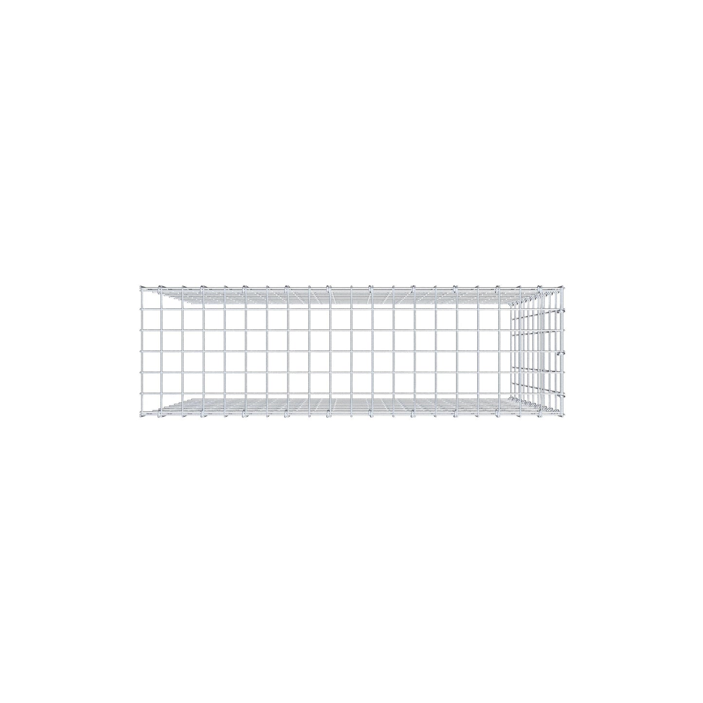 Monteret gabion type 4 100 cm x 100 cm x 30 cm (L x H x D), maskestørrelse 5 cm x 10 cm, C-ring