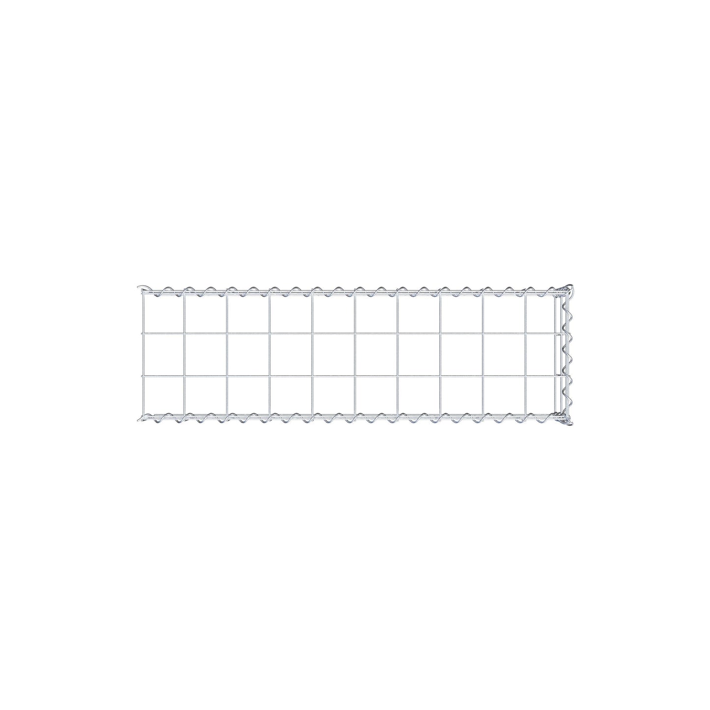 Opvokset gabion type 4 100 cm x 20 cm x 30 cm (L x H x D), maskestørrelse 10 cm x 10 cm, spiral