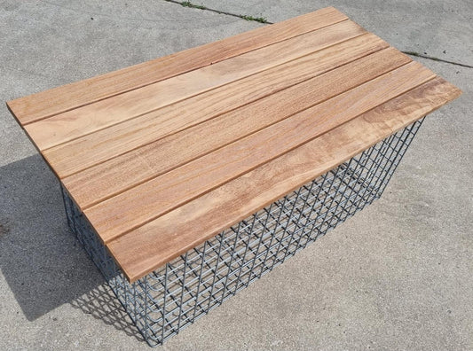 Banc de jardin Cumaru 102 x 45 x 52 cm, MW 5 x 5 cm, galvanisé à chaud