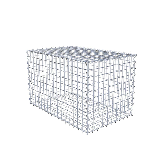 Gabione 80 cm x 50 cm x 50 cm (L x H x T), Maschenweite 5 cm x 5 cm, Spirale