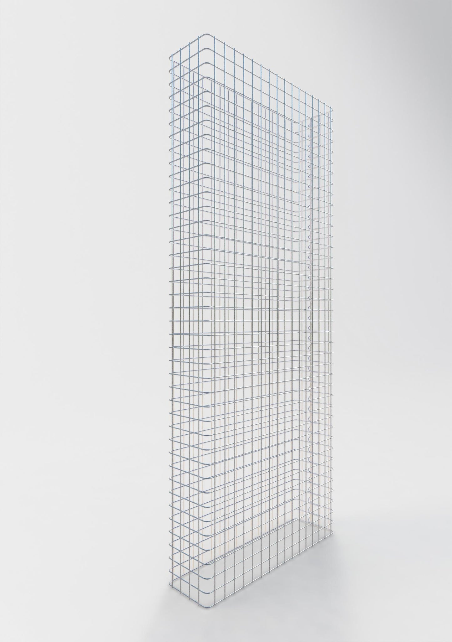 Comprimento da cerca de gabião 82 cm, altura 200 cm, profundidade 22 cm, tamanho da malha 5 x 5 cm