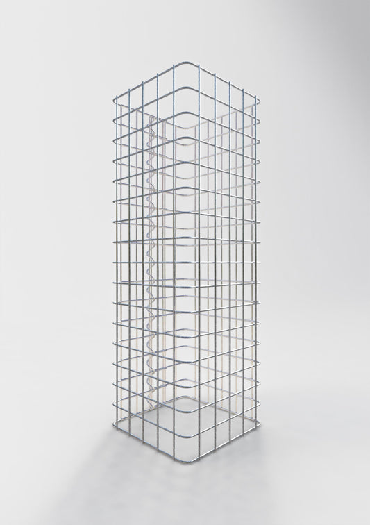 Schanskorfzuil hoekig 27 cm x 27 cm, 80 cm hoog, MW 5 cm x 5 cm