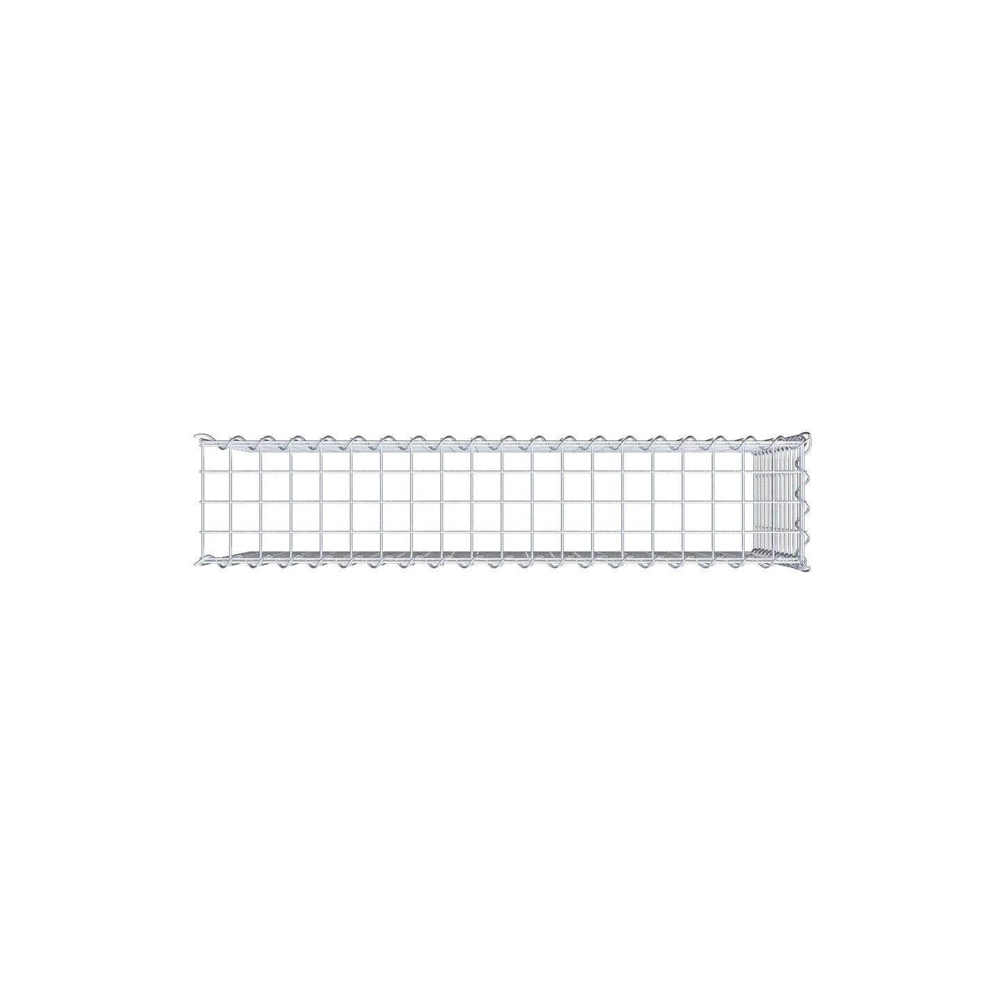 Opvokset gabion type 4 100 cm x 60 cm x 20 cm (L x H x D), maskestørrelse 5 cm x 5 cm, spiral