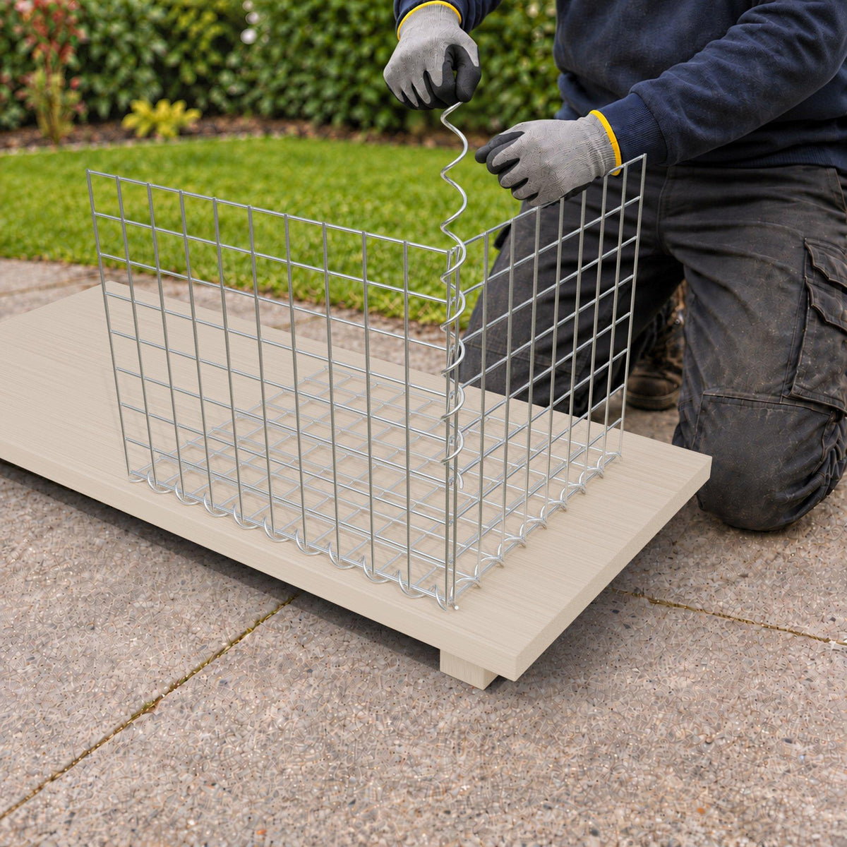 Gabion 50 cm x 40 cm x 40 cm (L x H x P), mailles 5 cm x 5 cm, spirale