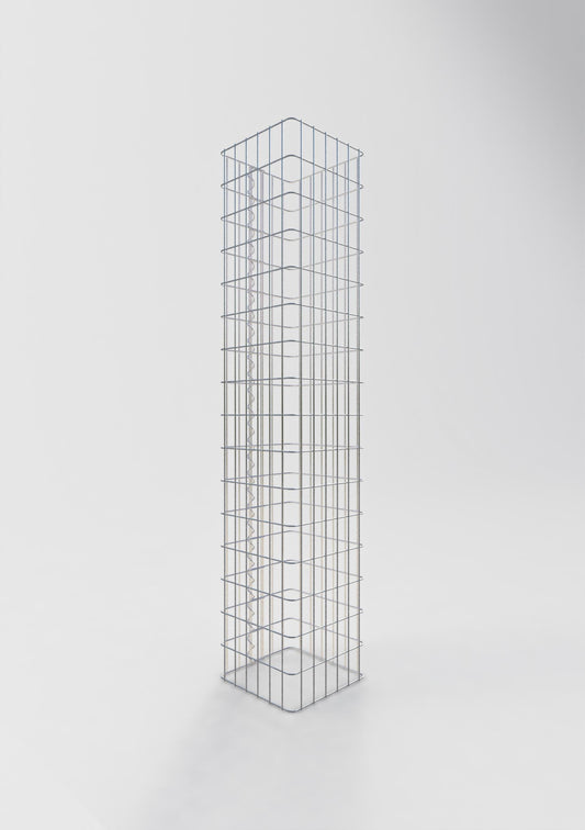 Gabionsøjle firkantet 32 cm x 32 cm, 160 cm højde, MW 5 cm x 5 cm