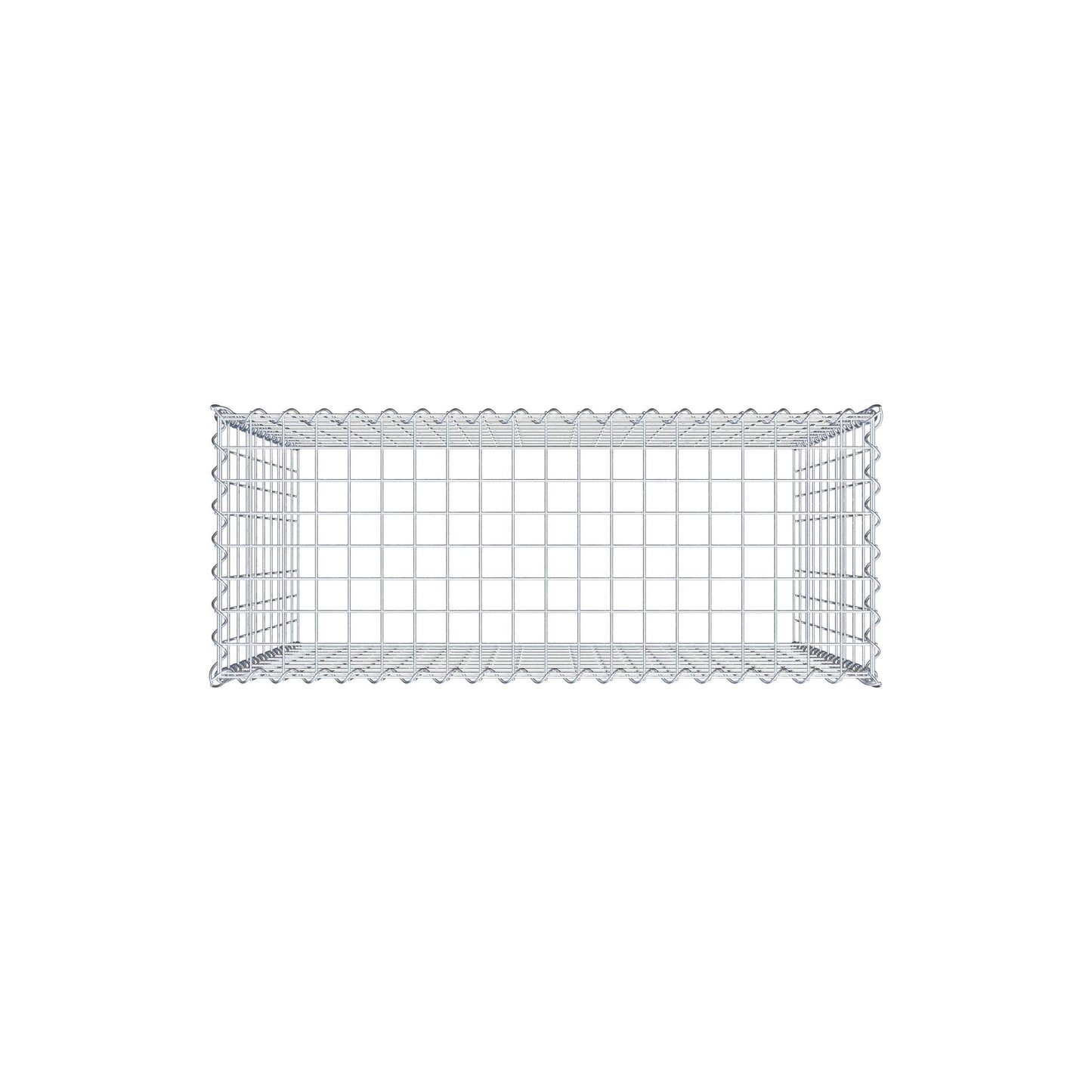 Gabião tipo 3 100 cm x 100 cm x 40 cm (C x A x P), malhagem 5 cm x 10 cm, espiral