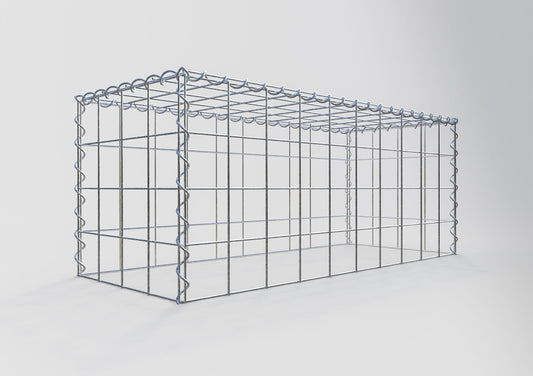 Opvokset gabion type 3 100 cm x 40 cm x 40 cm (L x H x D), maskestørrelse 10 cm x 10 cm, spiral